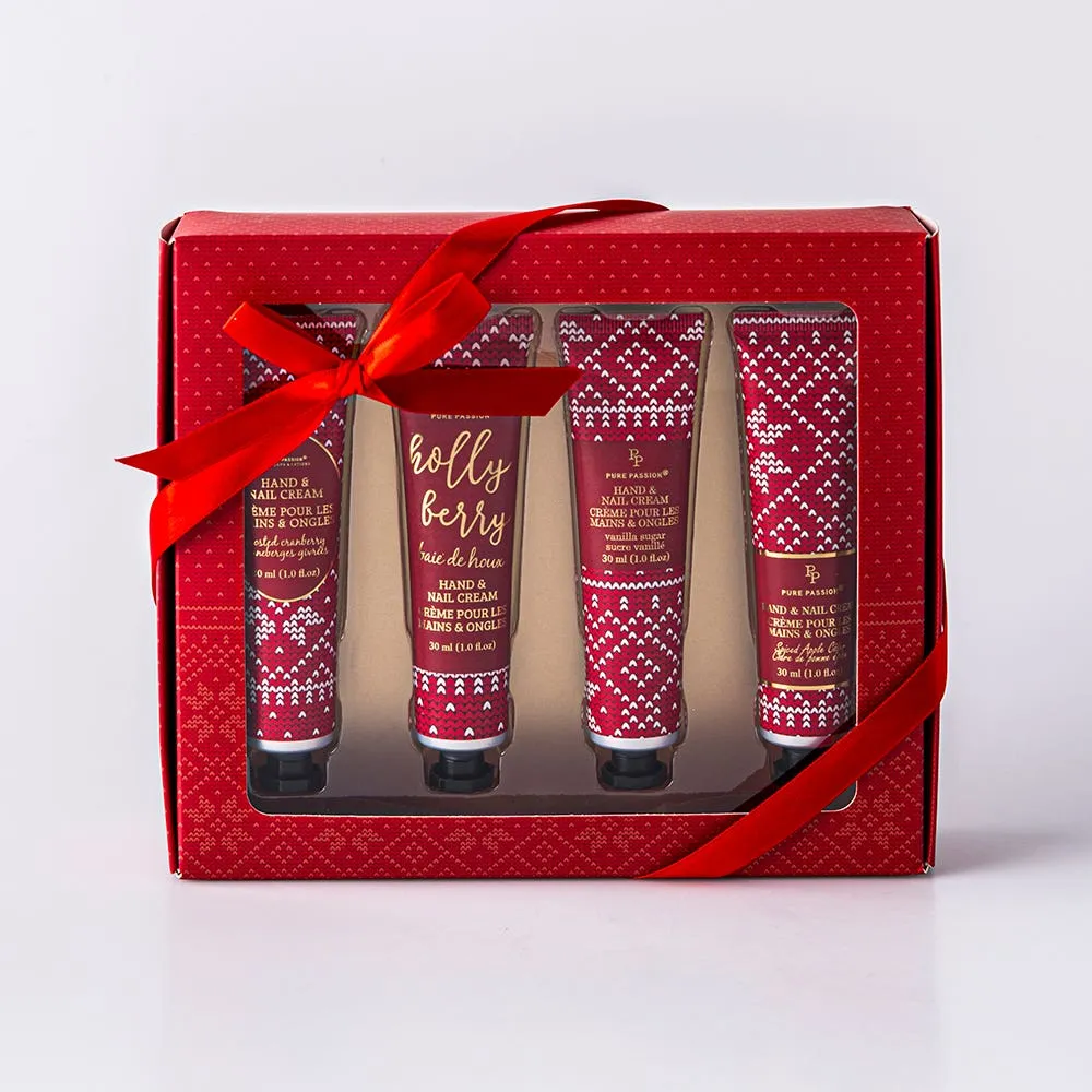 Pure Passion Christmas Hand & Nail Cream Gift Combo - Set of 4