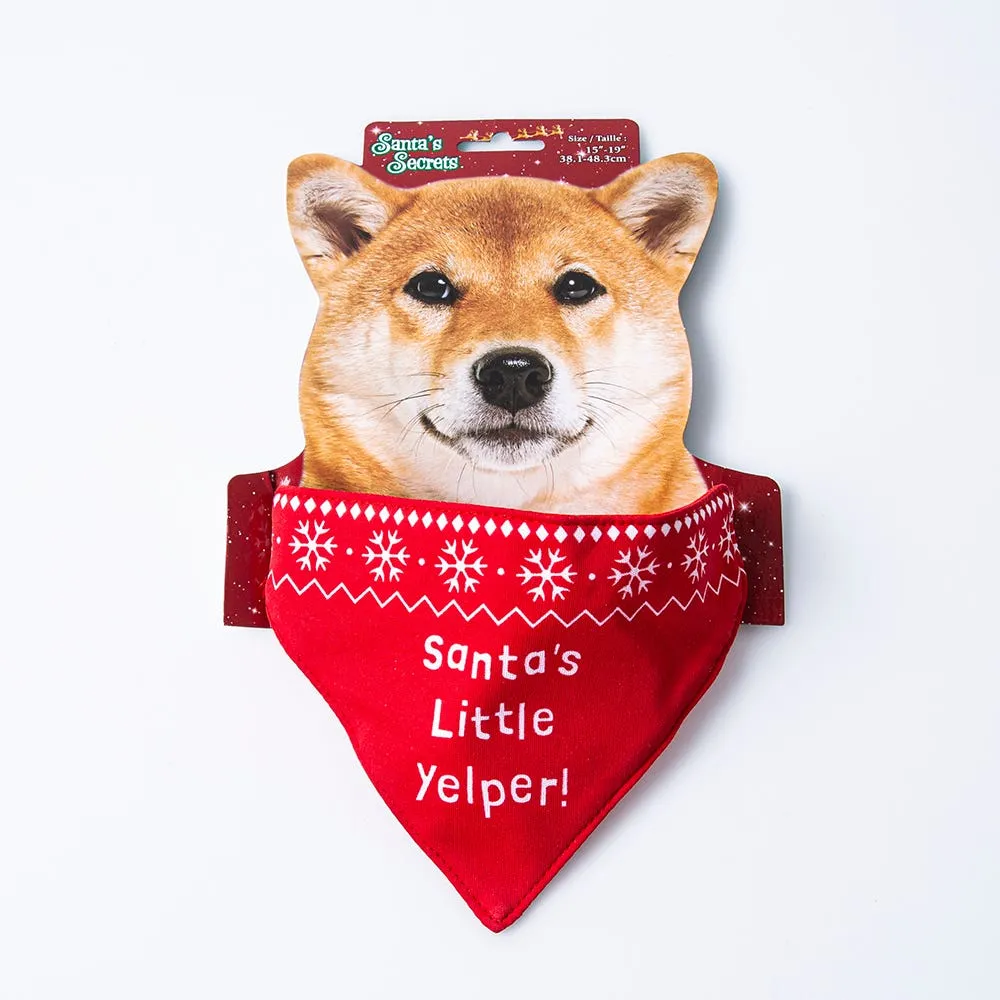 Santa's Secrets Christmas 'Santa's Little Yelper' Pet Bandana (Red)