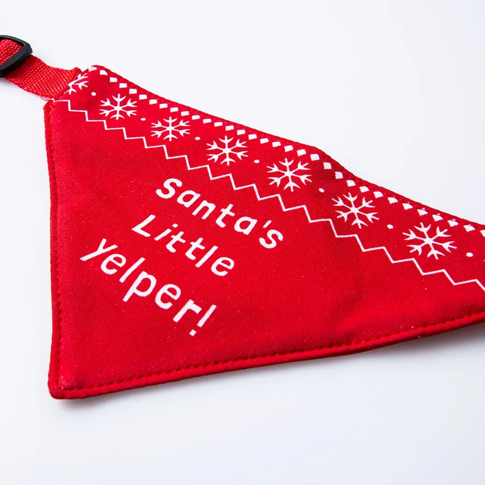 Santa's Secrets Christmas 'Santa's Little Yelper' Pet Bandana (Red)