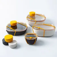 Fuel Leak-Proof Condiment Mini Bowl with Lid - Set of 3