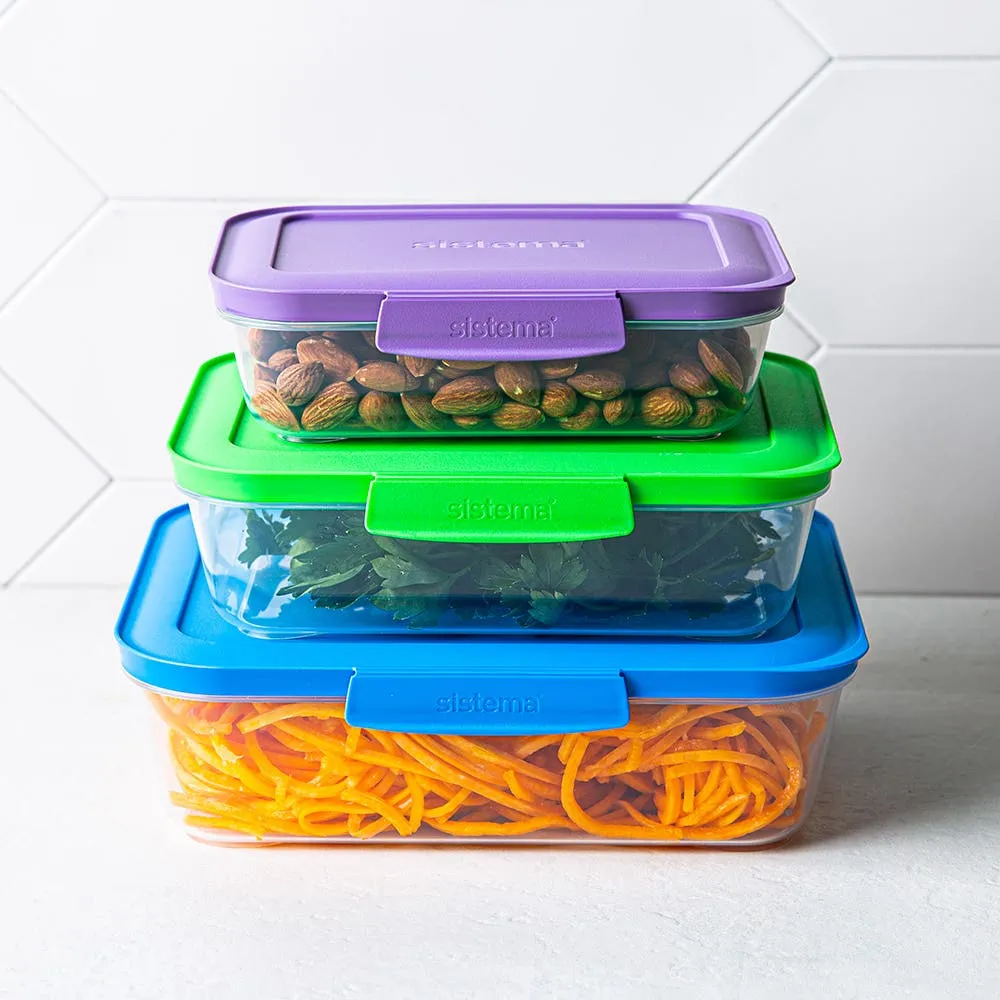 Sistema Nest-It Food Sotrage Container - Set of 3 (Multi Colour)
