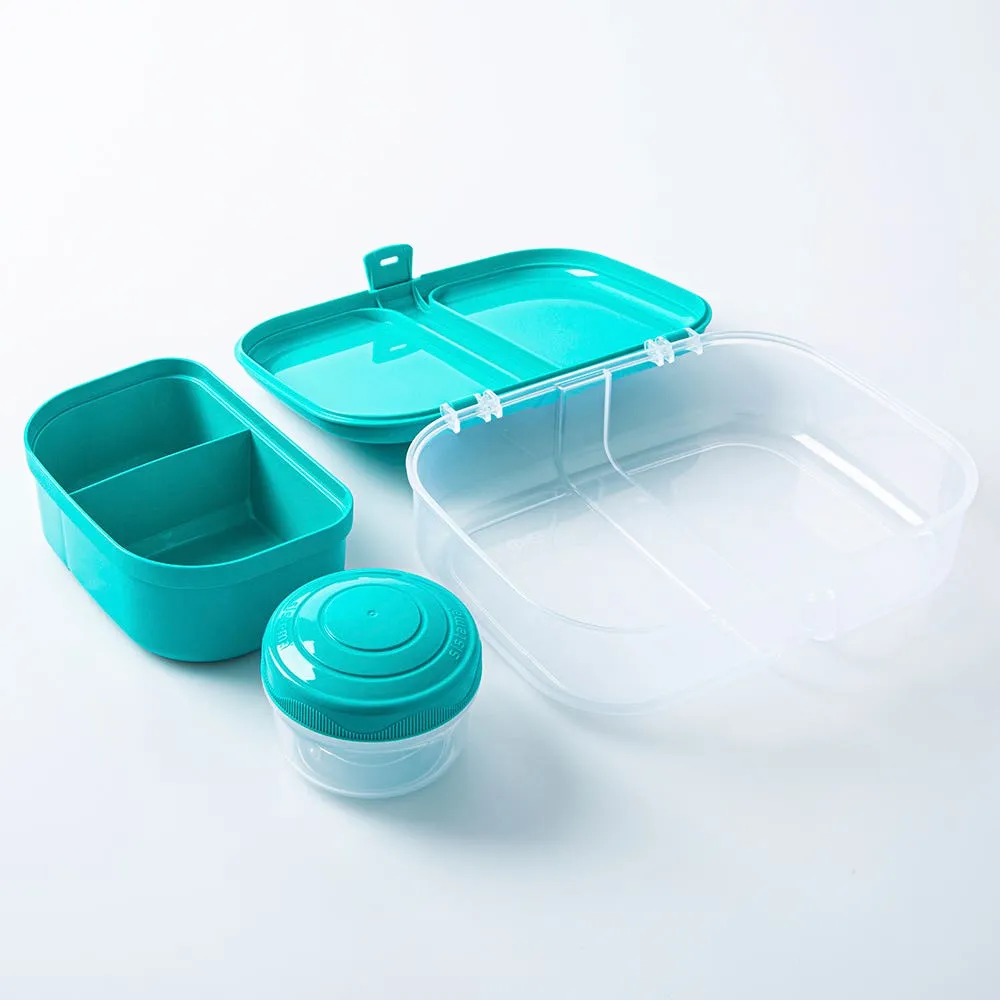 Sistema To Go Ribbon Divided Lunch Container Turquoise