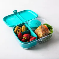 Sistema To Go Ribbon Divided Lunch Container Turquoise