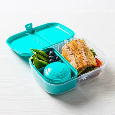 Sistema To Go Ribbon Divided Lunch Container Turquoise