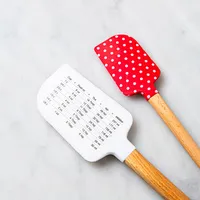 KSP Christmas Cook 'Gingerbread' Silicone Spatula w/Wood Handle - S/2