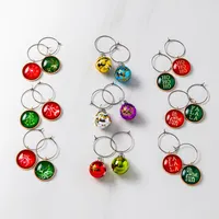 KSP Christmas Bauble 'Ho Ho Ho' Wine Charm - Set of 6 (Multi Colour)