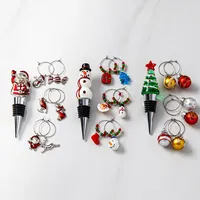 KSP Christmas Wine 'Tree' Stopper with Wine Charms - Set of 7