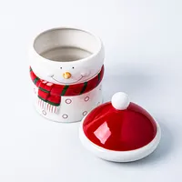 KSP Christmas Treat 'Snowman' Cookie Jar (Red/White)