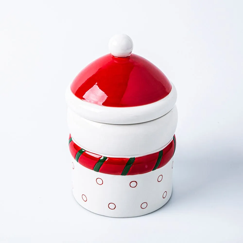 KSP Christmas Treat 'Snowman' Cookie Jar (Red/White)