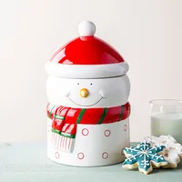 KSP Christmas Treat 'Snowman' Cookie Jar (Red/White)