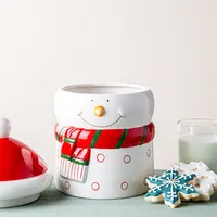 KSP Christmas Treat 'Snowman' Cookie Jar (Red/White)