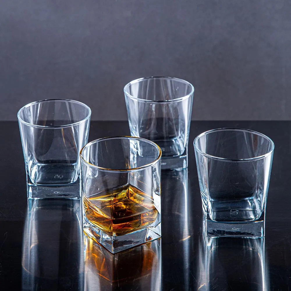 Home Essentials Square Double Old Fashioned Glass - Set of 4