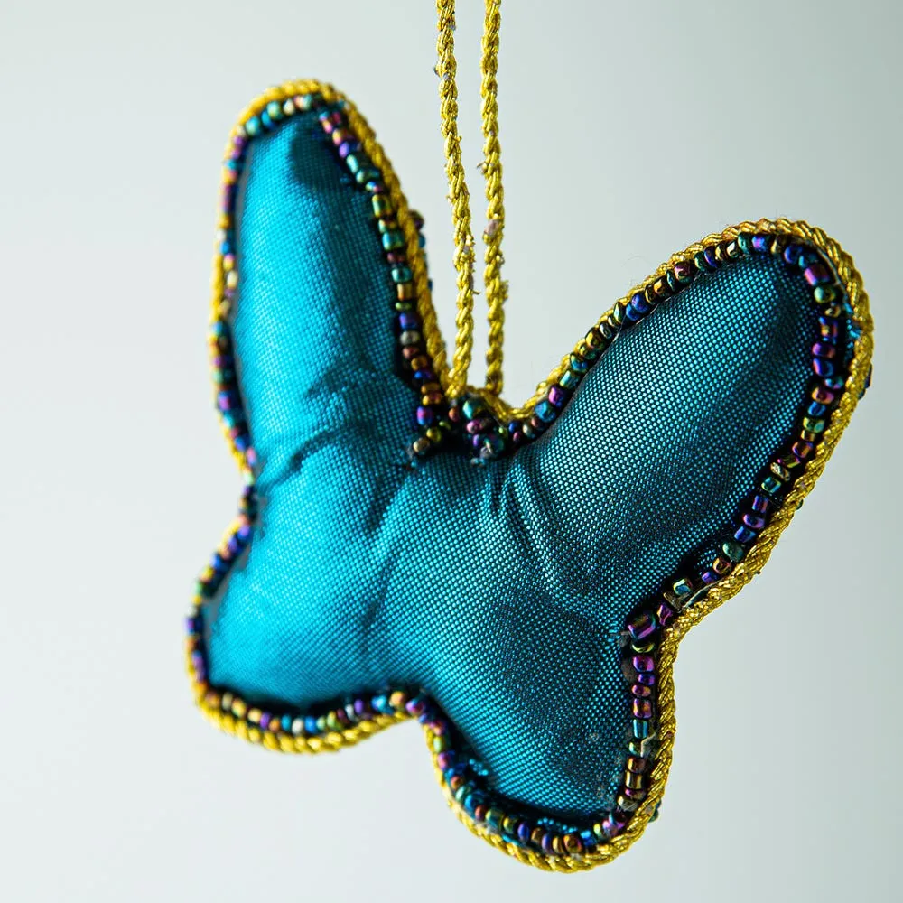 KSP Christmas 'Butterfly' Beaded Ornament (Multi Colour)