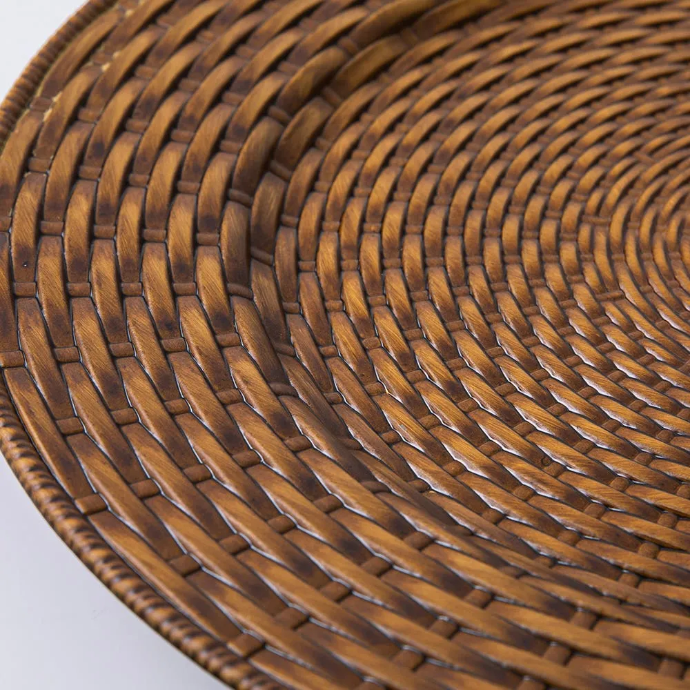 KSP Everyday Charger Plate Rattan 33cm/13" Dia.  (Natural)