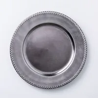 KSP Everyday Charger Plate Braided Rim 33cm/13" Dia. (Pewter)