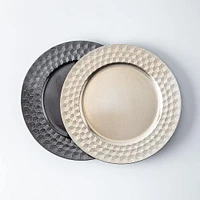 KSP Everyday Charger Plate Geo Rim 33cm/13" Dia. (Champagne)