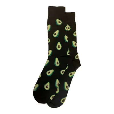 Hotsox Men's 'Avocado' Crew Socks - Set of 2 (Black)