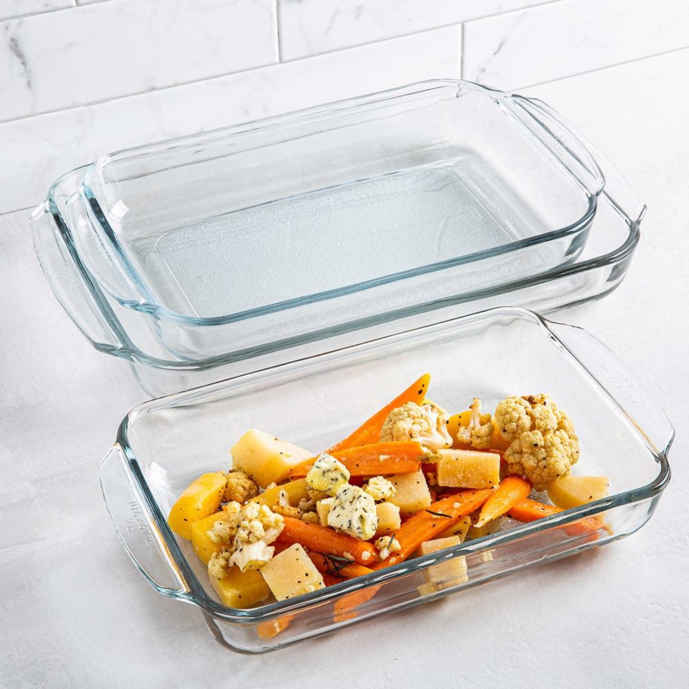  Libbey Baker's Basics Glass Casserole Baking Dish with Cover,  2-quart: Home & Kitchen