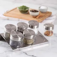 KSP Gusto Magnetic Spice Rack - Set of 6 Jars