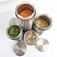 KSP Ellipse Cylinder Canisters - Set of 4 (Stainless Steel)