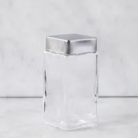 KSP Allure Square Spice Jar Stainless Steel Lid (Clear)