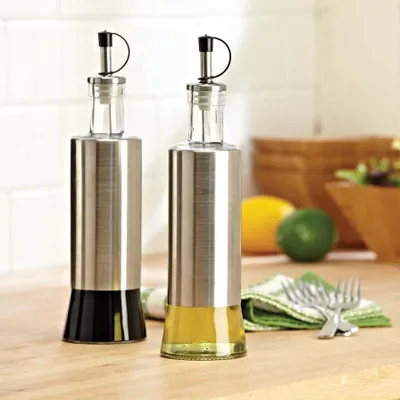 KSP Silo Glass Oil and Vinegar Bottle Combo - Set of 2