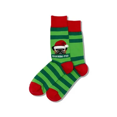 Hotsox Men's 'Bah Humbug' Crew Socks - 1 Pair (Multi Colour)