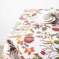 Texstyles Printed Easy-Care 'Jubilee' Polyester Tablecloth 58"x78"