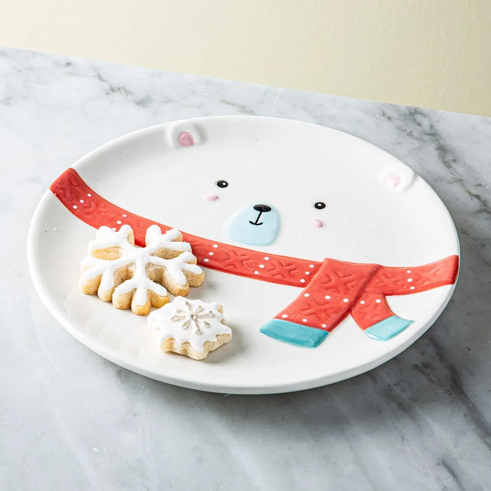 KSP Christmas Character 'Polar Bear' Ceramic Plate 7.8"/20cm (White)