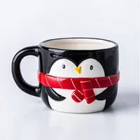 KSP Christmas Character 'Penguin' Ceramic Mug 430ml/14.5oz (Black)