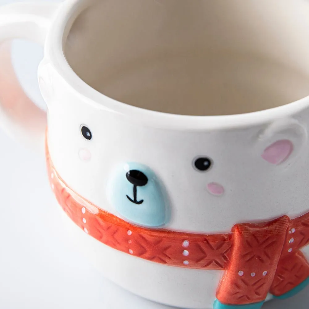 KSP Christmas Character 'Polar Bear' Ceramic Mug 430ml/14.5oz (White)