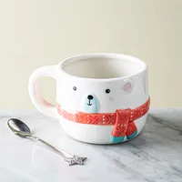 KSP Christmas Character 'Polar Bear' Ceramic Mug 430ml/14.5oz (White)