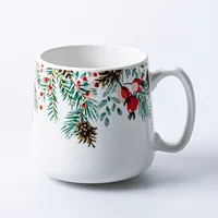 KSP Christmas Hug 'Bough' Porcelain Mug 580ml/19.6oz. (Multi Colour)