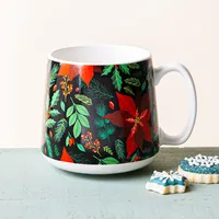 KSP Christmas Hug 'Poinsettia' Porcelain Mug 580ml/19.6oz. (Black)