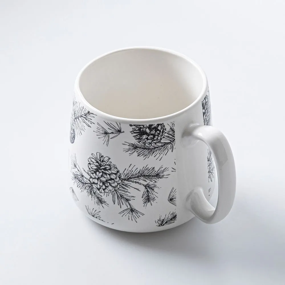 KSP Christmas Hug 'Pine Cone' Porcelain Mug 580ml/19.6oz. (White)