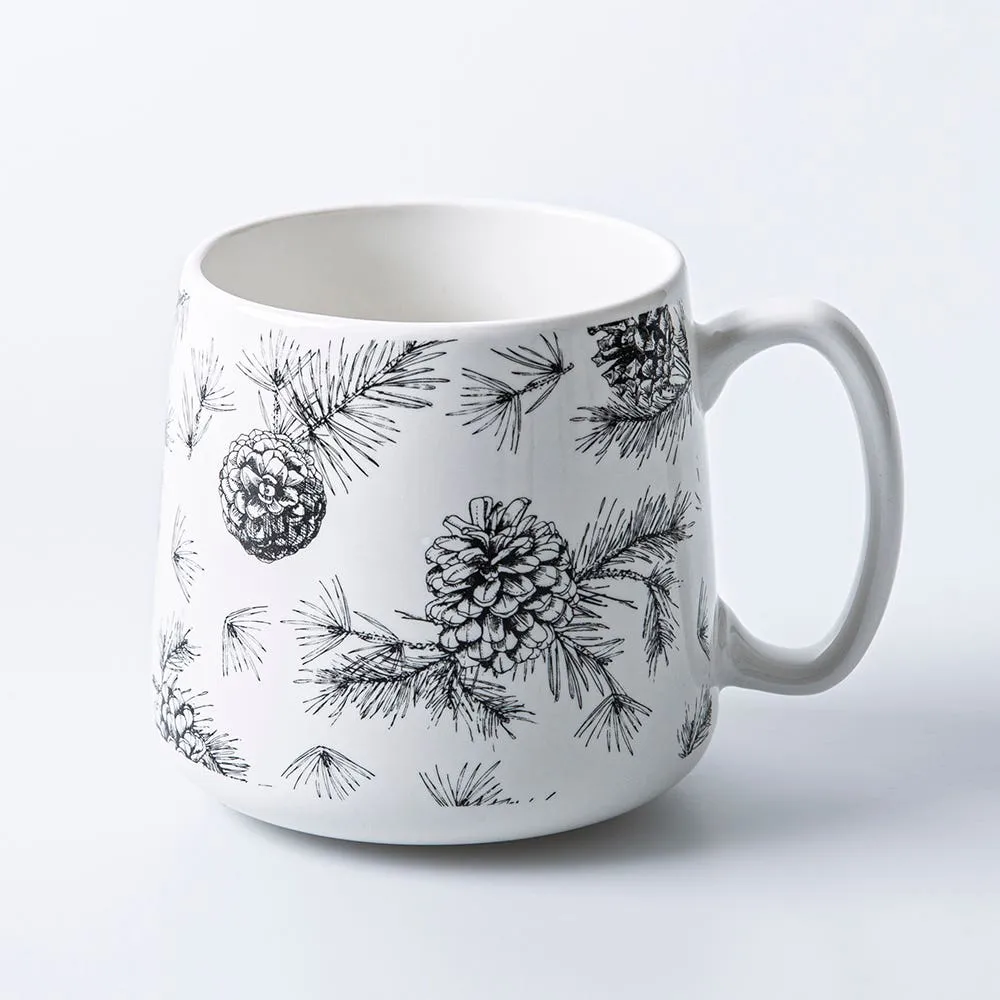 KSP Christmas Hug 'Pine Cone' Porcelain Mug 580ml/19.6oz. (White)