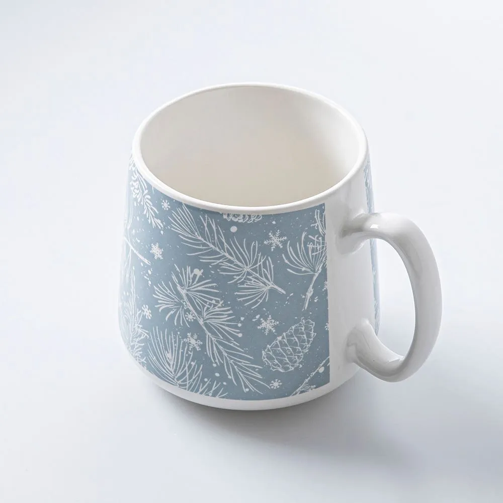 KSP Christmas Hug 'Pine Frost' Porcelain Mug 580ml/19.6oz. (Blue)