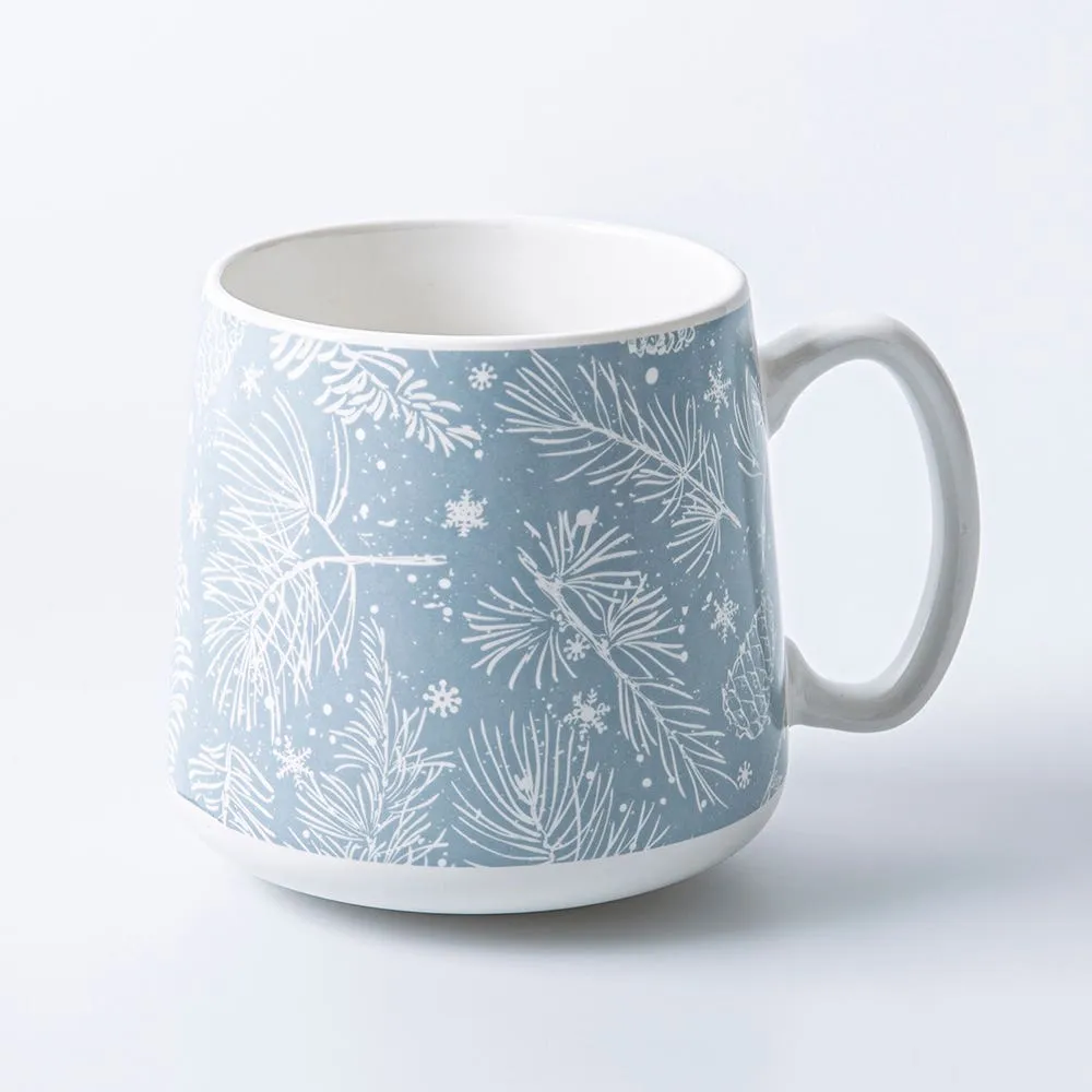 KSP Christmas Hug 'Pine Frost' Porcelain Mug 580ml/19.6oz. (Blue)