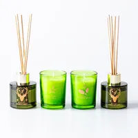 KSP Christmas Scented 'Fresh Balsam' Candle/Diffuser - Set/4 (Green)