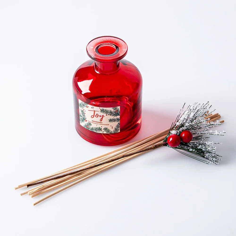 KSP Christmas Frosted 'Red Berry' Reed Diffuser 150ml (Red)