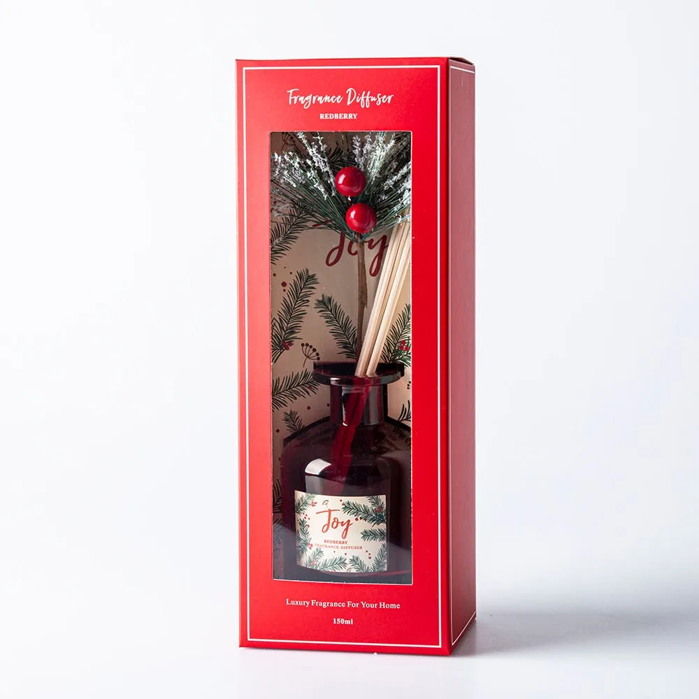 KSP Christmas Frosted 'Red Berry' Reed Diffuser 150ml (Red)