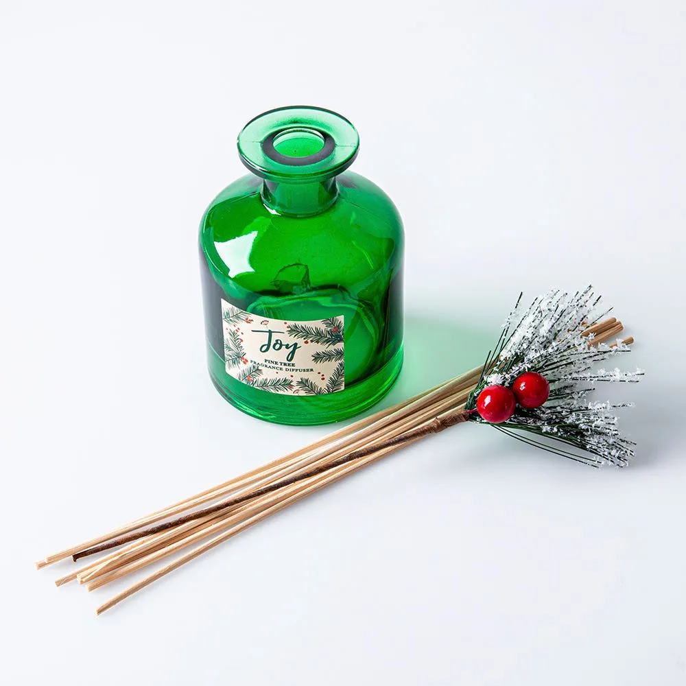 KSP Christmas Frosted 'Pine Tree' Reed Diffuser 150ml (Green)