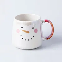 KSP Christmas Snug 'Snowman' Ceramic Hug Mug 400ml/14oz. (White)