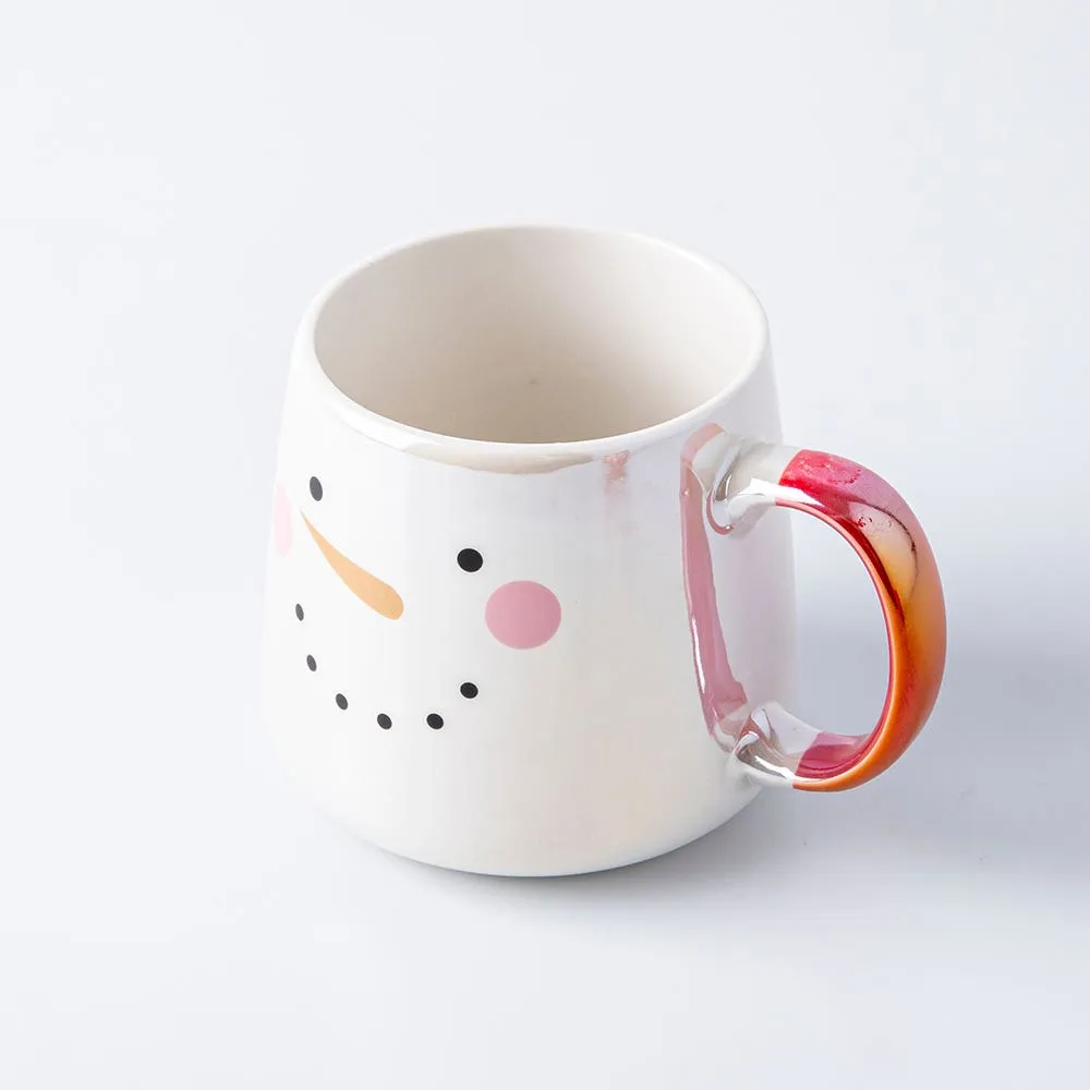 KSP Christmas Snug 'Snowman' Ceramic Hug Mug 400ml/14oz. (White)