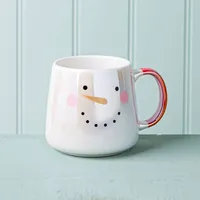 KSP Christmas Snug 'Snowman' Ceramic Hug Mug 400ml/14oz. (White)