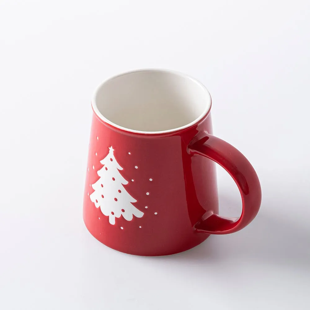 KSP Christmas Motif 'Christmas Tree' Ceramic Glazed Mug 480ml/17oz.