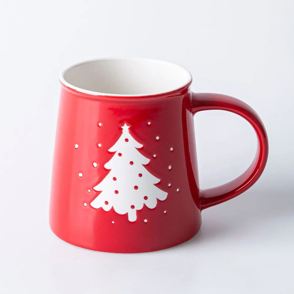 KSP Christmas Motif 'Christmas Tree' Ceramic Glazed Mug 480ml/17oz.