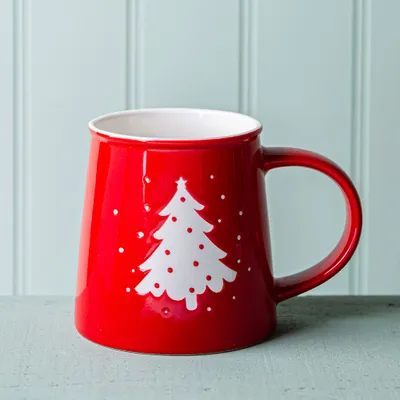 KSP Christmas Motif 'Christmas Tree' Ceramic Glazed Mug 480ml/17oz.