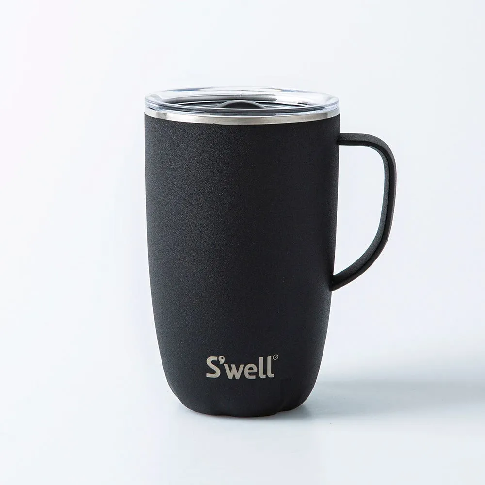 S'well Slide-Open Mug with Handle 16oz. (Onyx Black)