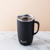 S'well Slide-Open Mug with Handle 16oz. (Onyx Black)